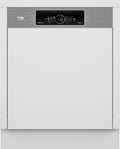 Beko BDSN36462XP, Myčky nádobí, 60 cm, built- v myčce nádobí 60 cm, částečně integrovaný, pohyblivý příbory koš, Stříbrná, 31 cm