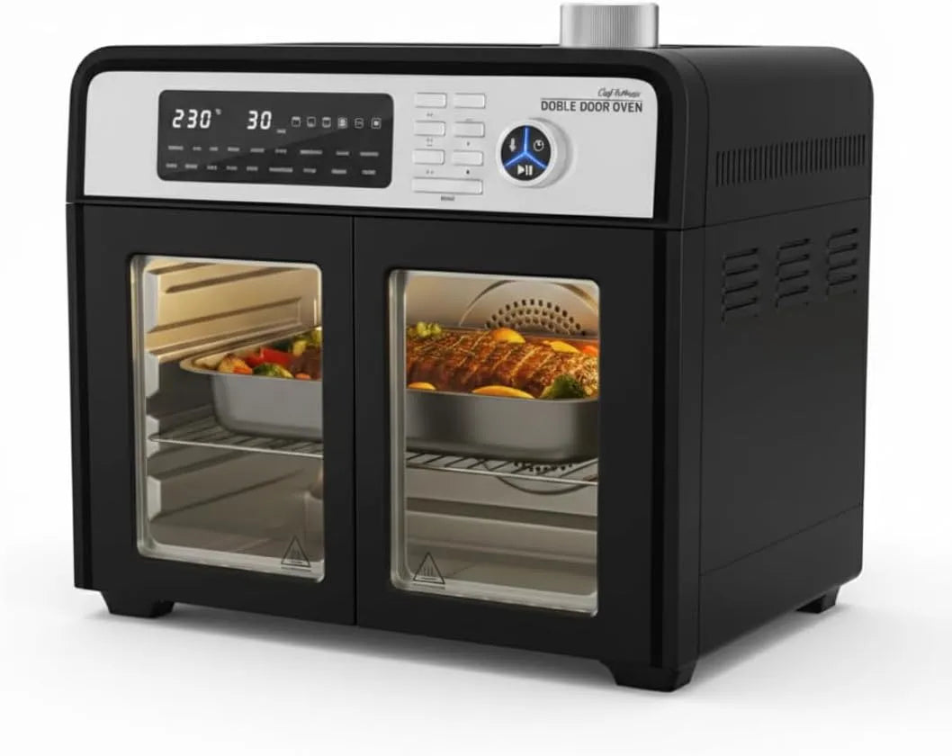 BEST DIRECT, DIRECT, Mini trouby, SARLYF Doble dveře Pečivo Hot Air Pece 28L, Černá, 28L, 1700 W