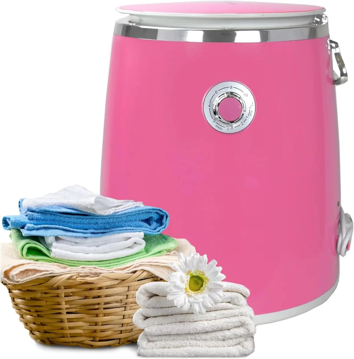 Syntrox Germany 380Watt, Pračky, Syntrox Německo Kempovací pračka, kapacita 3, 0 kg, časovač funkce, nízký hluk, Růže, 3, 380W