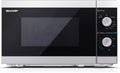 SHARP YC-MG01E-S, Mikrovlnné trouby s grilem, 2 v 1 mikrovlnné, 20L, stříbrná, 800W, 1000W gril, ruční ovládání, volné vysouvání, 2 v