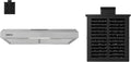 CIARRA CBCS6903D CBCF009, Podstavné digestoře, A + podstruktura řady kapuce 60 cm s uhlíkovým filtrem a 1 lepené aktivované, Černá / stříbrná