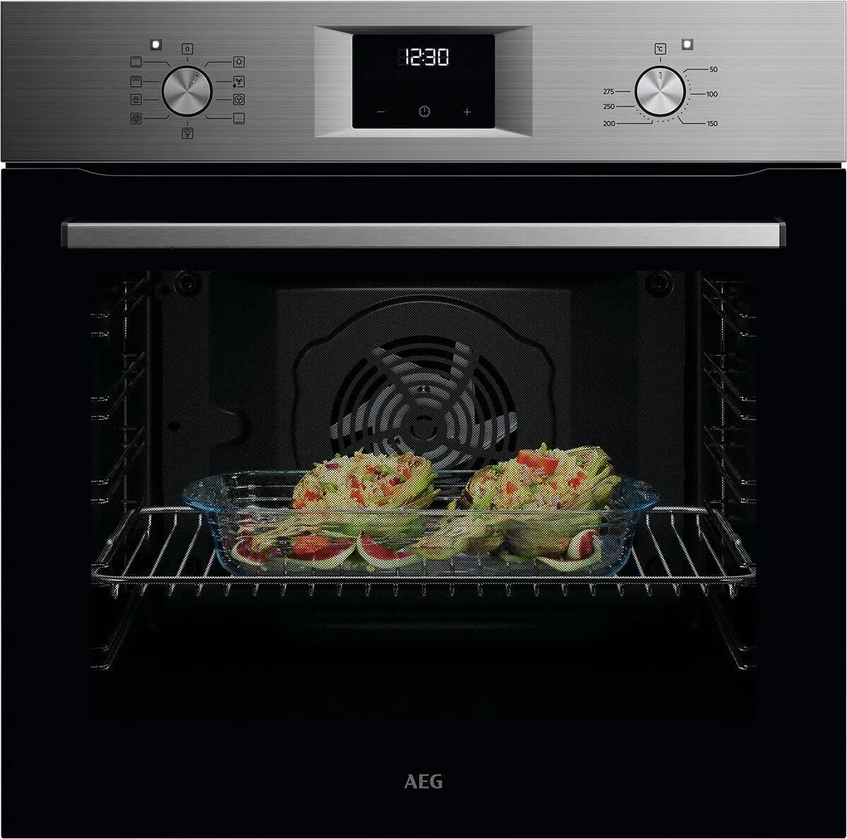 AEG OU5AB20ZSM, Trouby, Built- in Baking Peed - Series 5 with ring hot air: uniform cooking results on 3, Stříbrná, 5 w, 3 l, 72 l, 1L