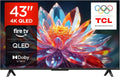 TCL HDR10 43T6C, Chytré televizory, + 43 palců QLED TV, 4K UHD Fire TV, Dolby Vision & Atmos, Smart TV s hlasovou, Černá, QLED, 4K, 5G