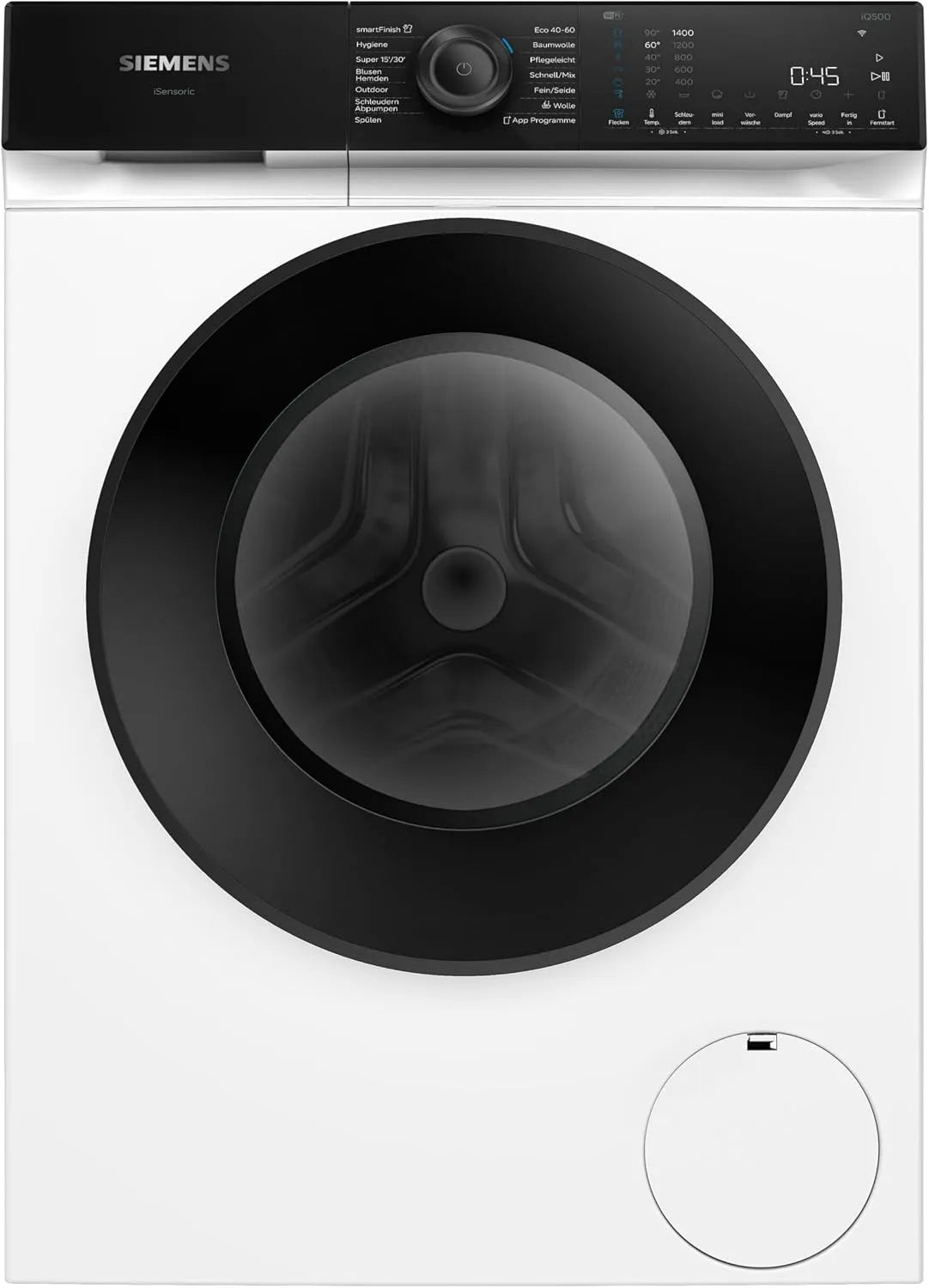 Siemens iQ500 WG44H2MECO, Pračky, pračka 9 kg 1400 UpM smartFinal, Bílá, 9 kg