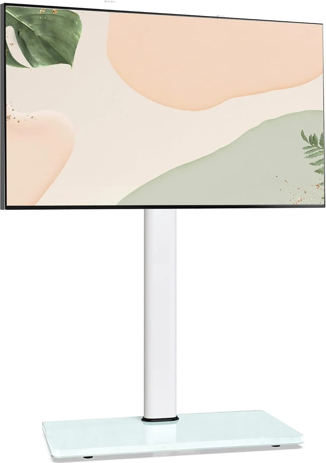 AOKCOS 1.6m, Stojanové nohy, TV stojan podlaha vyšší pro 43-75 85 palců TV, polohovatelné výškově nastavitelné, Bílá, 600x400mm, 50KG, 1554mm
