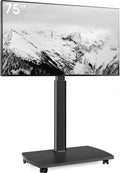 AOKCOS, Stojanové nohy, Stojan na TV s, 430- 75 palců, nastavitelný, max. 50 kg, Černá, 50 kg, 100 × 100, 600 × 400 mm, 1626 mm