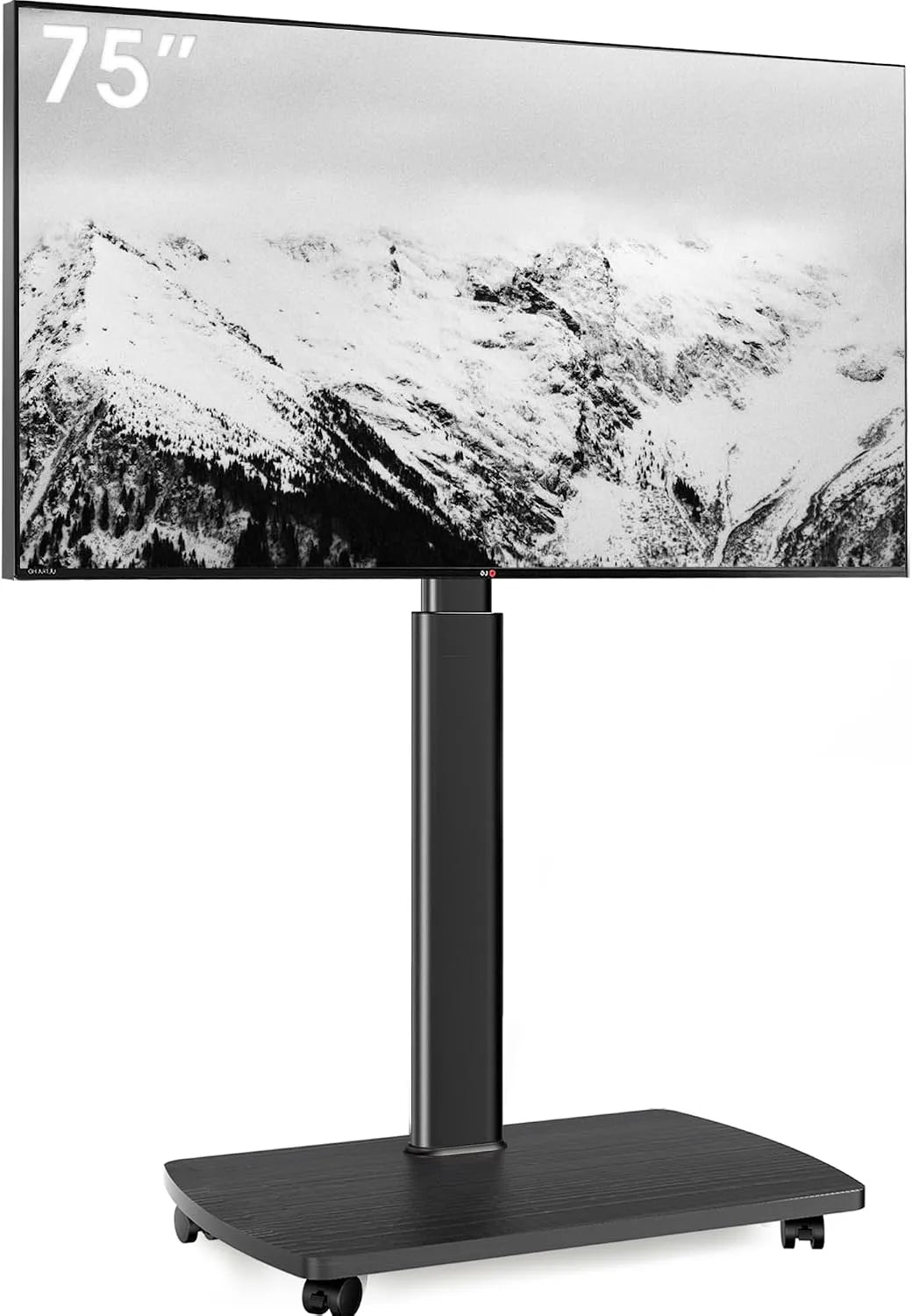 AOKCOS, Stojanové nohy, Stojan na TV s, 430- 75 palců, nastavitelný, max. 50 kg, Černá, 50 kg, 100 × 100, 600 × 400 mm, 1626 mm