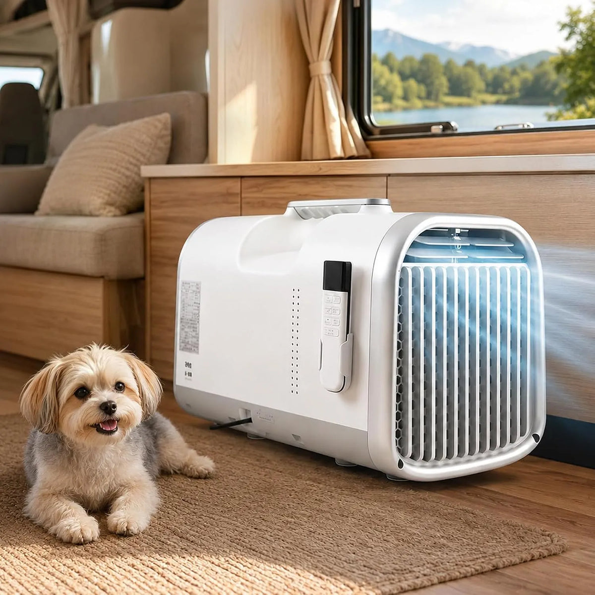 levigationlu 4-in-1, Mobilní klimatizace, 220V klimatizace 5100 BTU, pro karavan, a karavan, Bílá, 220V, 5100 BTU, 1500 W, 42 db