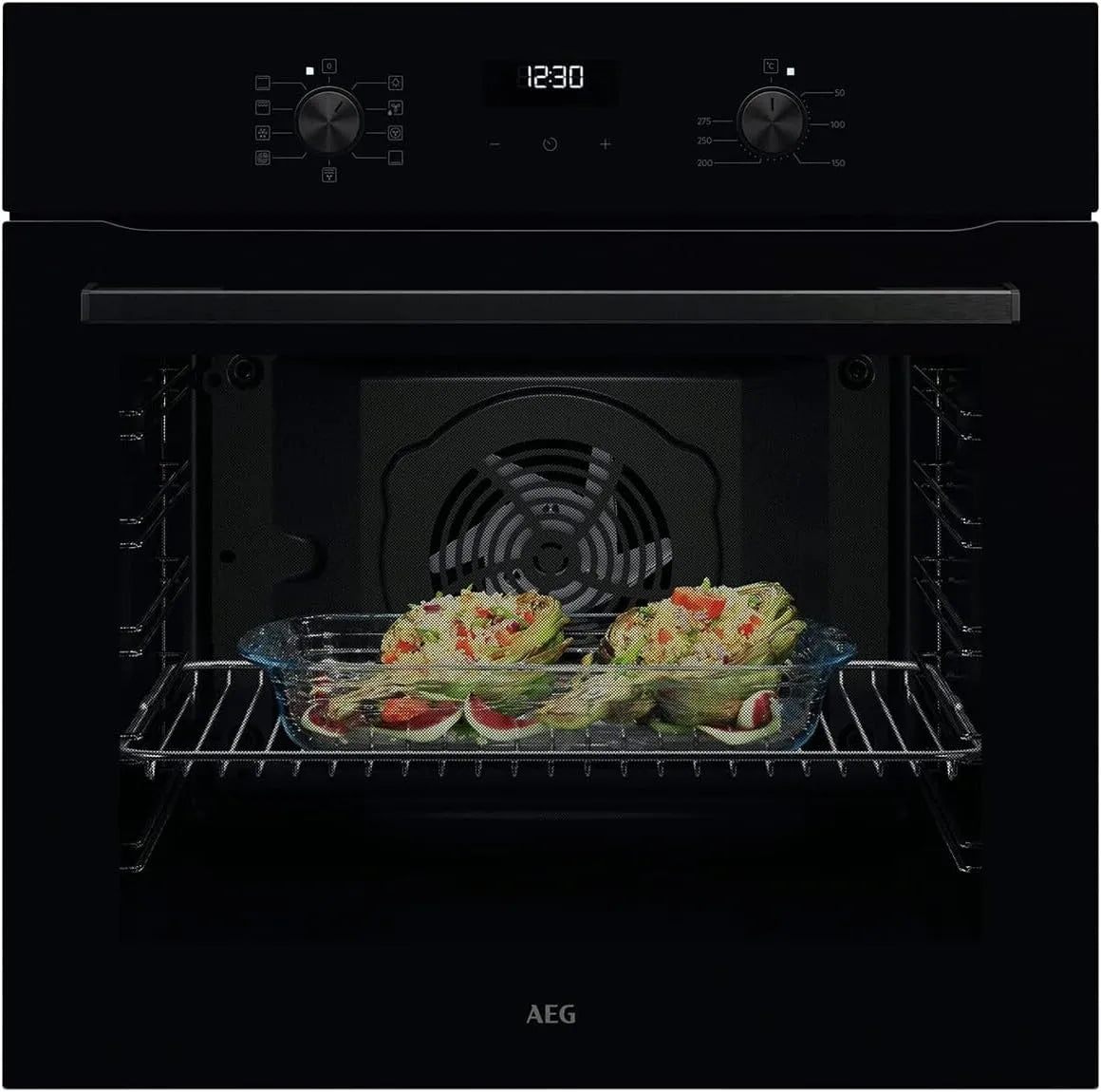 AEG NBU5A20SK, Trouby, Surround Cook ® Pečení trouba černá, 72 l, 40 W, 589 x 594 x 569 mm, 590 x 560 x 550 mm