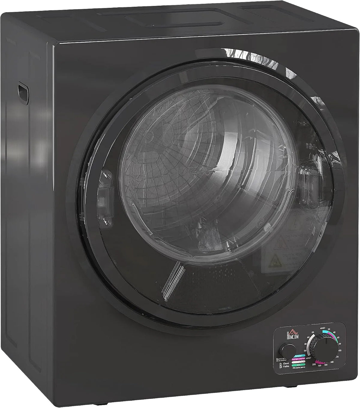 HOMCOM, Pračky se sušičkou, Přenosný sušič výsuvných výsuvků 850W 2.5kg 4 Sušicí módy černé, Černá, 850W, 2.5kg, 33 l, 49 x 40