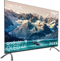 Cecotec V2-Serie TV75, Televizory, QLED 'Smart TV V2 série VQU20075S. 4K UHD, Android11, Bezrámový design, MEMC, Černá, QLED, 75 ', 4K, 10W