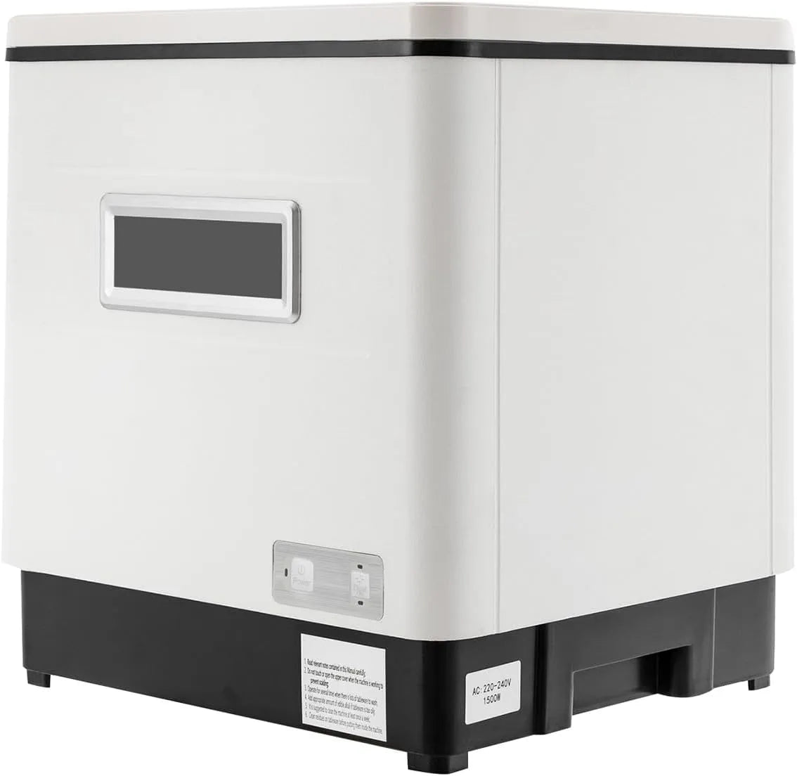 KumuJ, Myčky nádobí, 60 cm, 1500W nerezová myčka nádobí 60L Mini myčka nádobí stolních myček nádobí, Stříbro / bílé, 1500W, 60L, 220V, 15.85g