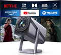 WiMiUS 2-Wege 600ANSI, Projektory, Mini Beamer 4K Chytrý Beamer 4K Full HD 1080P Automatické zaměření Vertikální, Černá, 4K, Full HD, 60 Hz