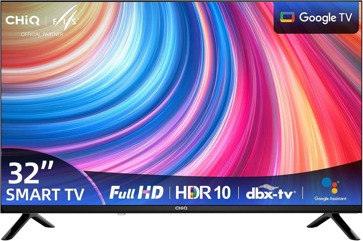 CHiQ HDR10, Přenosné televizory, 32 palců Smart TV Full HD WLAN TV, Černá, Full HD, 10 W, 4 x 180, 1 x 466
