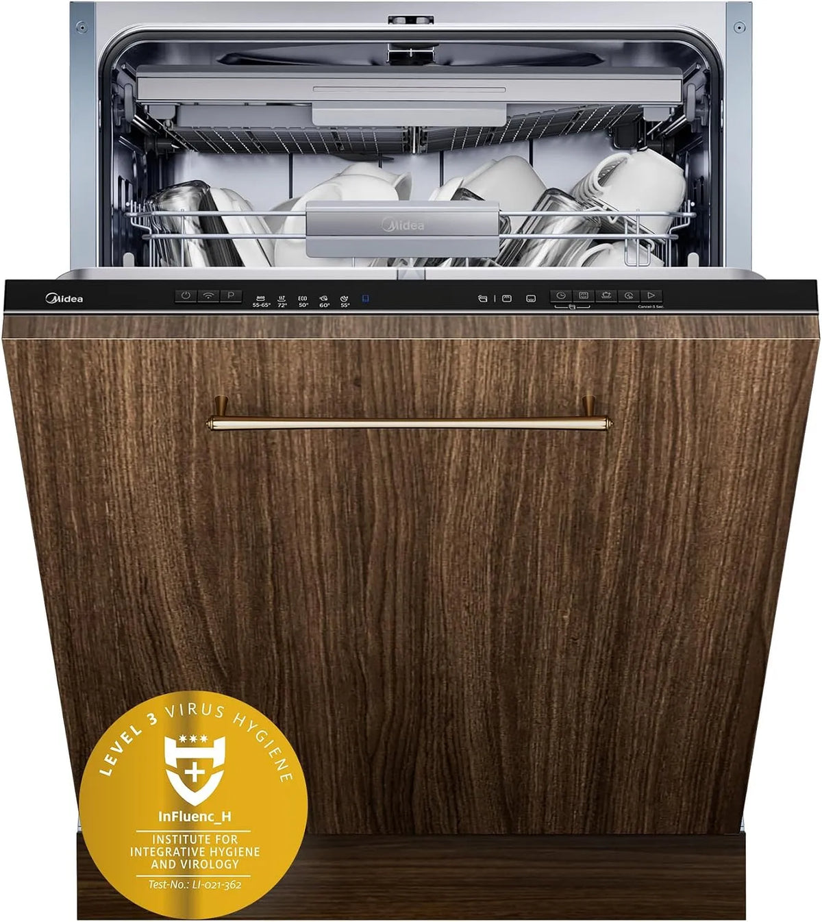 Midea 7.03M14B, Myčky nádobí, 60 cm, SV Washer Plně integrovaná 60 cm, 14 MGD, zásuvka příborů, hygiena +, myčka na, Stříbrná, 42dB