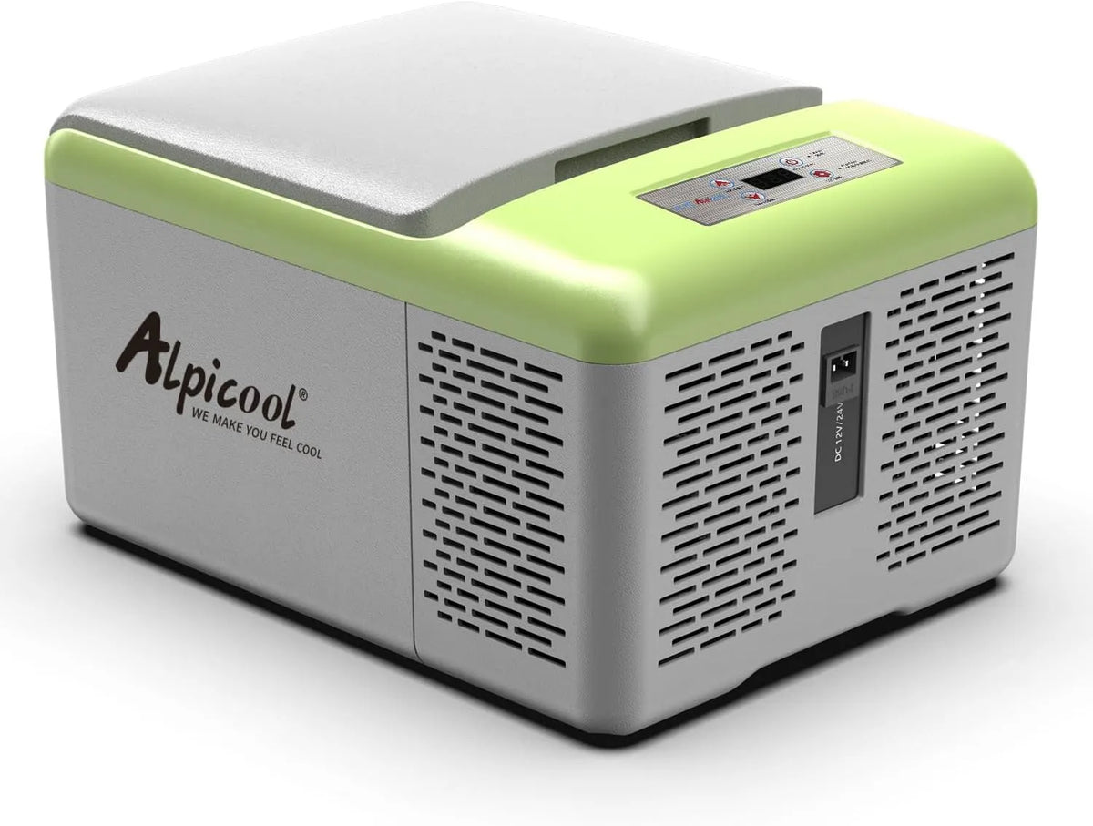 Alpicool C9PT, Chladničky, 9L Kompresor Lednice, 12v Mini Kemp Lednice Portable pro auta, Bílá, 9L, 12v, 6, 7 kg, 3V
